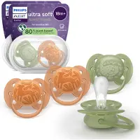 Philips Avent Ultra Soft tutti, yli 18 kk, 4 kpl, vihreä/oranssi