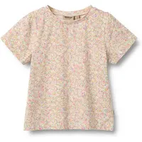 Wheat T-Shirt S/S Manna Blush Flower Meadow Blush Flower Meadow 116 cm Vaaleanpunainen 116 cm Tytöt