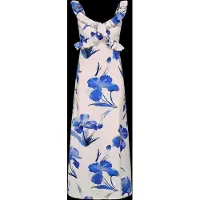 ONLY Onlhyaci S/L Frill Long Aop Dress Wvn - White - XS