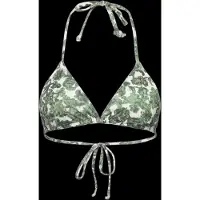 Rosemunde Triangle Bikini Top - Green - XL