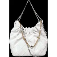 Tory Burch Fleming Distressed Mini Hobo Bag - White - ONE SIZE