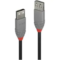 Lindy USB 2.0 A-tyypin jatkojohto - Anthra Line - 5m