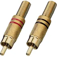 Monacor T-708GLC, RCA-pistoke, metalli, kultainen