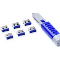 Smartkeeper Basic "USB-A Port" Blocker dunkelblau 6 Stk.+Key (UL03PKDB)