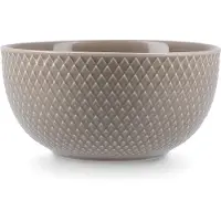 Lyngby Porcelæn Rhombe Earth skål 13 cm, clay