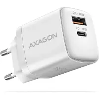 Axagon 20W verkkovirtalaturi, USB-C + USB-A, PD3.0/QC4+, valkoinen