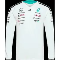 Adidas Toiminnallinen paita 'MERCEDES - AMG PETRONAS FORMULA 1 TEAM DRIVER JERSEY' vaaleanpunainen / musta / valkoinen