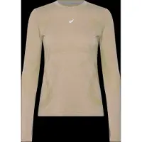Asics Women's Road Seamless Long Sleeve Top Khaki/Cream Pitkähihaiset urheilupaidat XL