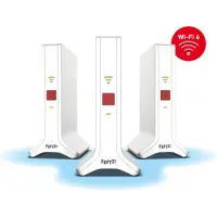 FRITZ! FRITZ!Mesh Set 4200 Wi-Fi 6E - Kaksois taajuus 4200 Mbit/s Punainen ja Valkoinen