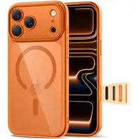 Tech-Protect Magpeak Magsafe CC Case for iPhone 17 Pro Max - Clear Orange