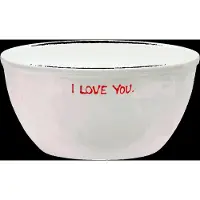 Anna + Nina I Love You Bowl - White - 50 CL