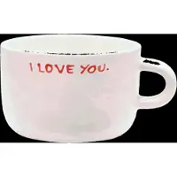 Anna + Nina I Love You Cappuccino Mug - White - 30 CL