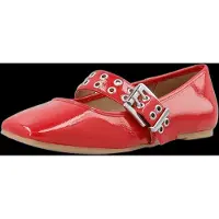 Bianco Biarose Karré Mary Jane Flat Faux Leather - Red - 41