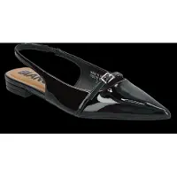 Bianco Biabari Pointy Flat Slingback Faux Leather - Black - 38