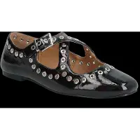 Bianco Bialilja Cross Mary Jane Studded Faux Leather - Black - 41