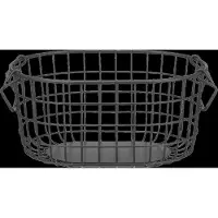 Blomus Storage Basket - 14 X 29 X 21 Cm - Kago - Anthracite - Grey - L 21.5CM