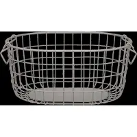 Blomus Storage Basket - 17 X 37 X 27 Cm - Kago - Mourning Dove - White - L 27.6CM