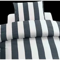 Borganäs of Sweden 2-Dels Set Block Stripe Blå - Navy - 1ST 150X210CM