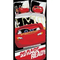 BrandMac Bed Linen Cars 3390 - 100X135, 40X60 Cm - Red - 100X135.40X60