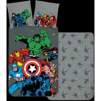 Jerry Fabrics Bed Linen Avengers 4609 - 140X200, 70X90 Cm - Grey - 140X200.70X90CM