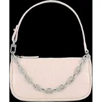 BY FAR Mini Rachel Croco Leather Shoulder Bag - White - ONE SIZE