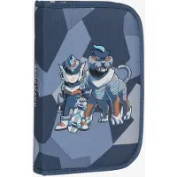 Beckmann Single Section Pencil Case W/Content, Tiger Race - Blue - ONE SIZE