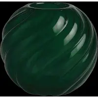Cooee Design Twist Ball Vase 20 Cm Forest Green - Green - H:18CM