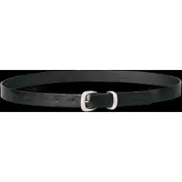 Calvin Klein 2Piece Logo Buckle 25Mm Glossy - Black - 75