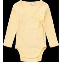 Copenhagen Colors Pointelle Heart Crossover Body Ls - Yellow - 62