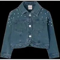 Boboli Denim Jacket Stretch For Girl -Bci - Blue - 104