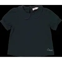 Copenhagen Colors Solid Blouse W. Collar Ss - Navy - 110