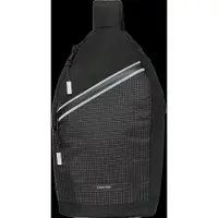 Calvin Klein Striped Utility Zip Sling - Black - ONE SIZE