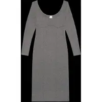 Calvin Klein Half Milano Ls Midi Dress - Grey - XL