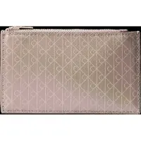 Calvin Klein Emblem Aop Top Zip Cardcase - Beige - ONE SIZE