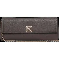 Calvin Klein Emblem Hw Pebble Clutch - Brown - ONE SIZE