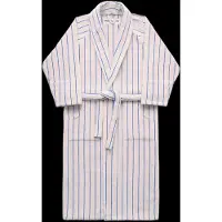 Bongusta Naram Bathrobe - Moonbeam & Ultramarine - Cream - L/XL