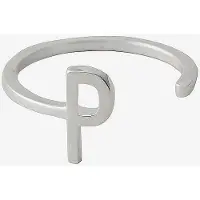 Design Letters Ring A-Z Silver - Silver - ONE SIZE