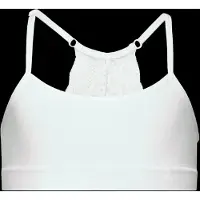 Lindex Short Seamless Top With Lace - White - 146/152