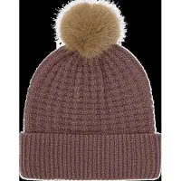 En fant Beanie W. Fake Fur W. Lining - Pink - 1-3Y