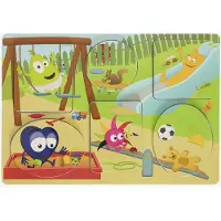 Babblarna - Shape Puzzle, 6 Figures, 1- 3 Y - Multi/patterned - 30X21CM