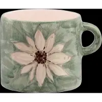 Anna + Nina White Lotus Dreams Mug - Green - 50 CL