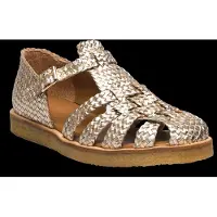 Angulus Sandals - Flat - Closed Toe - Gold - 39