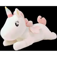 Teddykompaniet Squeezie Munivat Yksisarvinen Iso White White One Size Valkoinen One Size Pojat, Tytöt