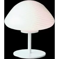 Halo Design Mini Mush Table Lamp, Glass Head, Metal Base - White - ONE SIZE