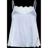 Gina Tricot Satin Loungewear Singlet - Blue - XS