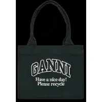 Ganni Easy Tote Bag - Black - ONE SIZE