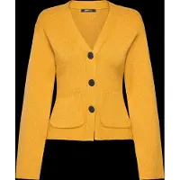 Gina Tricot Shaped Knitted Cardigan - Yellow - XS