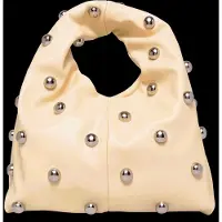 Gina Tricot Studded Handbag - Yellow - ONE SIZE