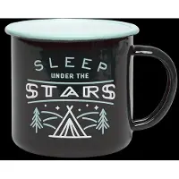 Gentlemen's Hardware Enamel Mug Stars - Black - 32.5 CL