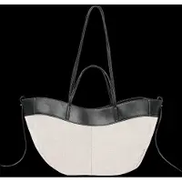 Gina Tricot Canvas Strap Detail Tote Bag - Cream - ONE SIZE